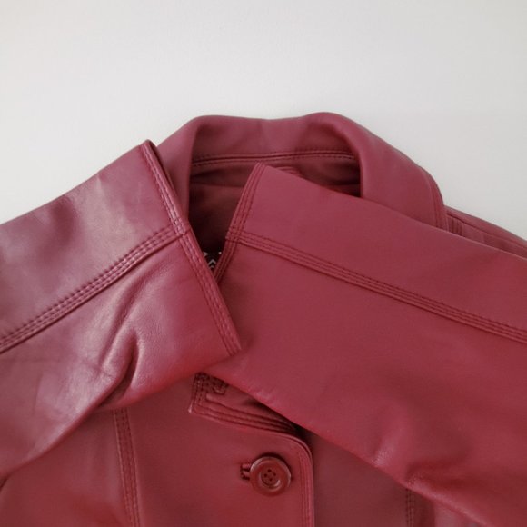 Leather Blazer Jacket Women's M - Picture 10 of 10